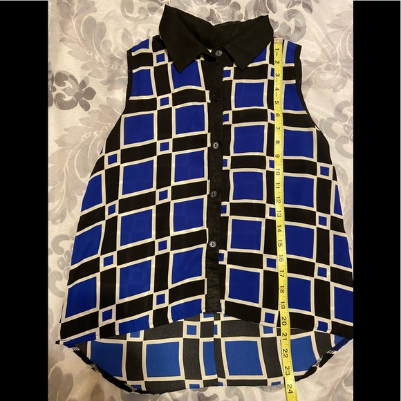 Black and blue transparent top - Picture 5 of 5